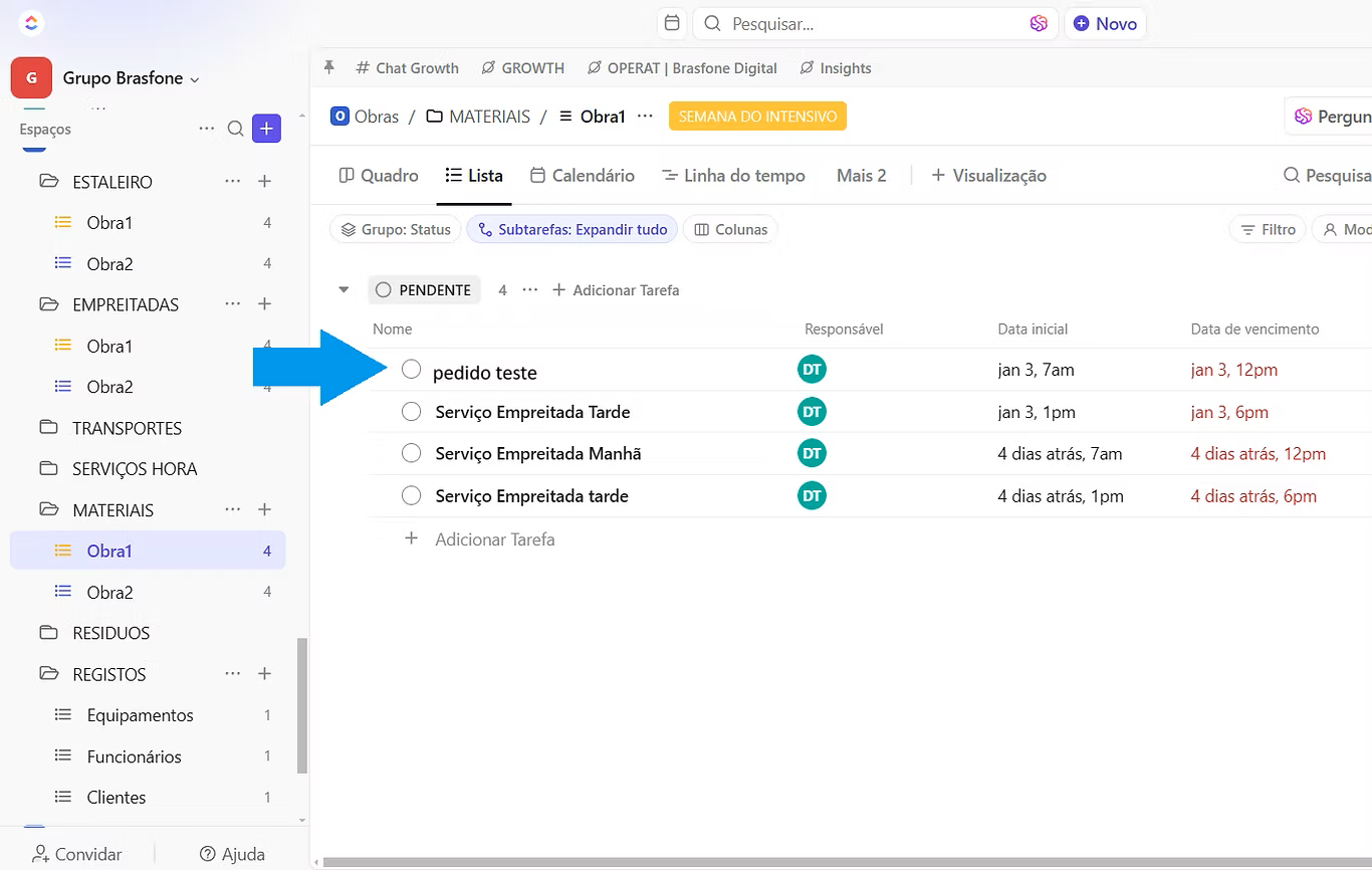 ClickUp áreas de uso